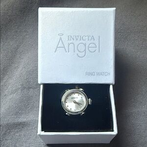 Invicta Angel Silver Tone Ring Watch